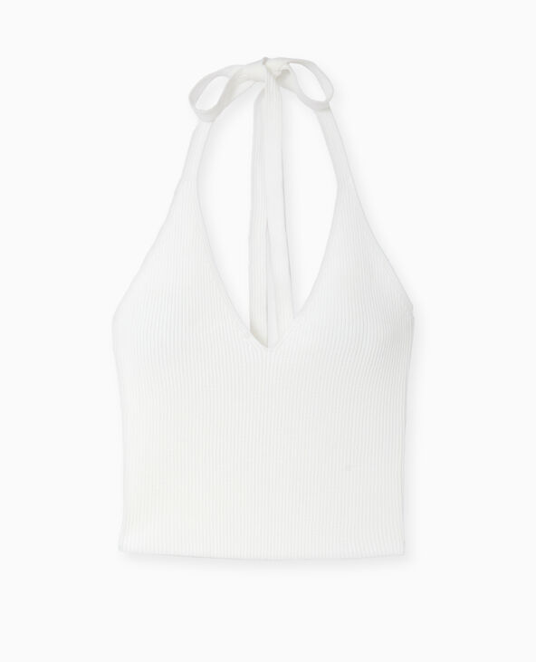 Dos-nu en maille tricot blanc - Pimkie