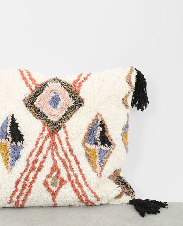 Housse de coussin berbère blanc - Pimkie
