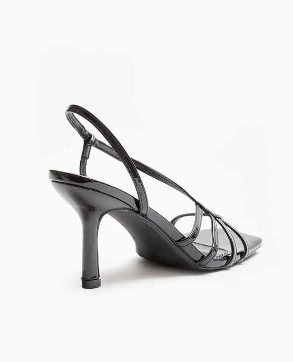 Sandales à talon vernies noir - Pimkie