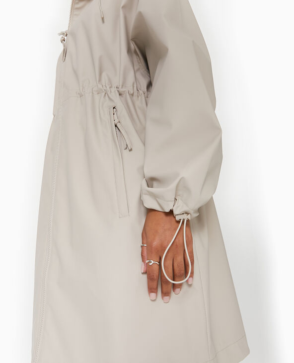 Manteau de pluie avec capuche beige - Pimkie