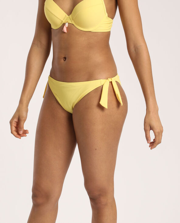Bas de bikini à nœud jaune - Pimkie