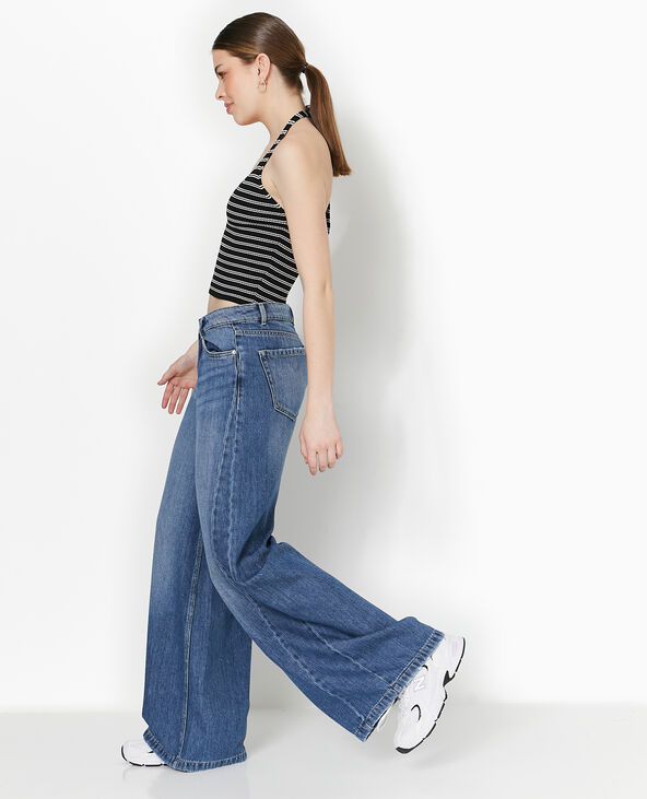 Jean wide ultra large taille basse bleu - Pimkie