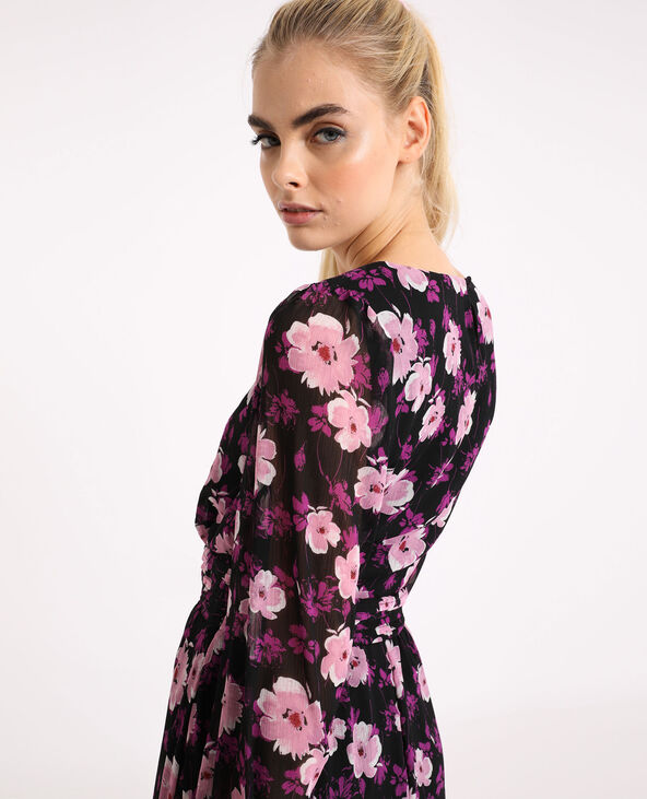 Robe à fleurs noir - Pimkie