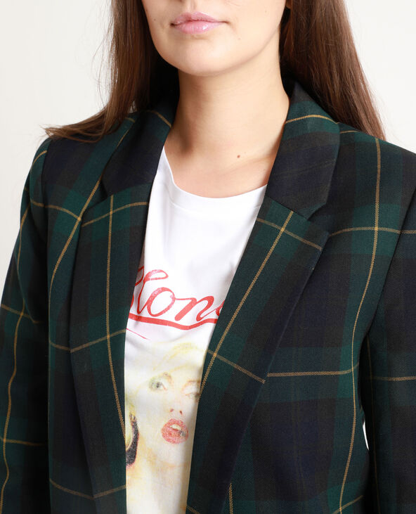 Veste à carreaux verte shop