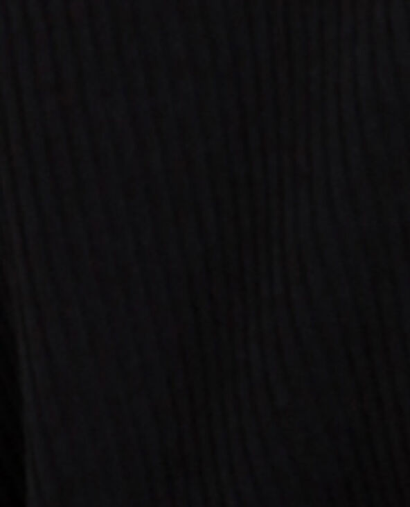 T-shirt cotelé noir - Pimkie