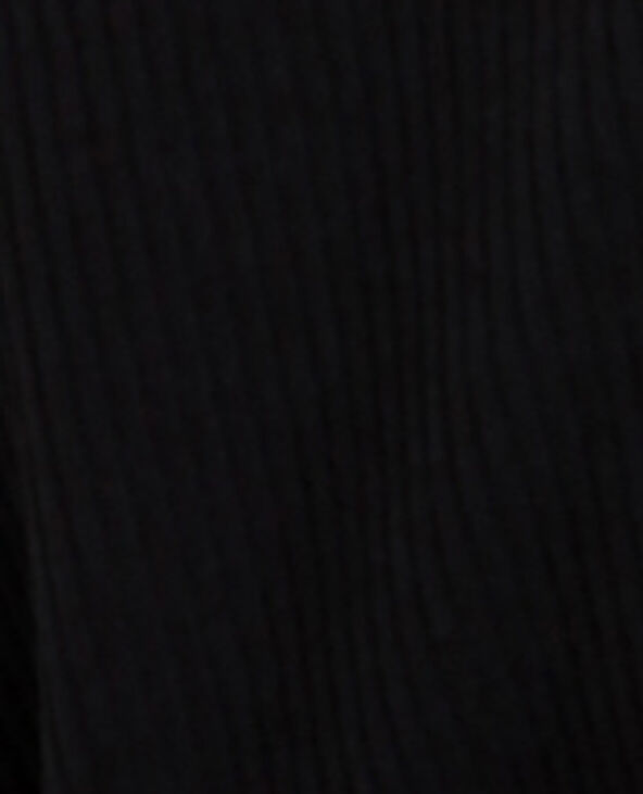 T-shirt cotelé noir - Pimkie