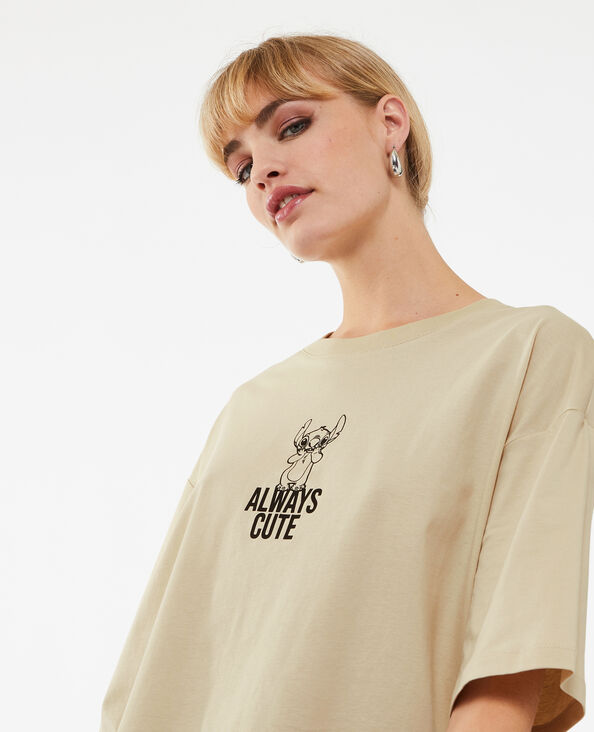 T-shirt oversize Stitch beige - Pimkie