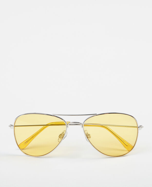 Lunettes de soleil aviateur argenté - Pimkie