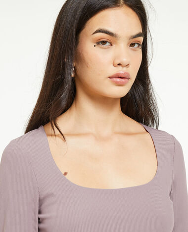 Top encolure carrée effet corset lilas - Pimkie