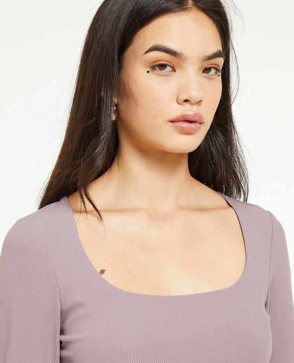 Top encolure carrée effet corset lilas - Pimkie