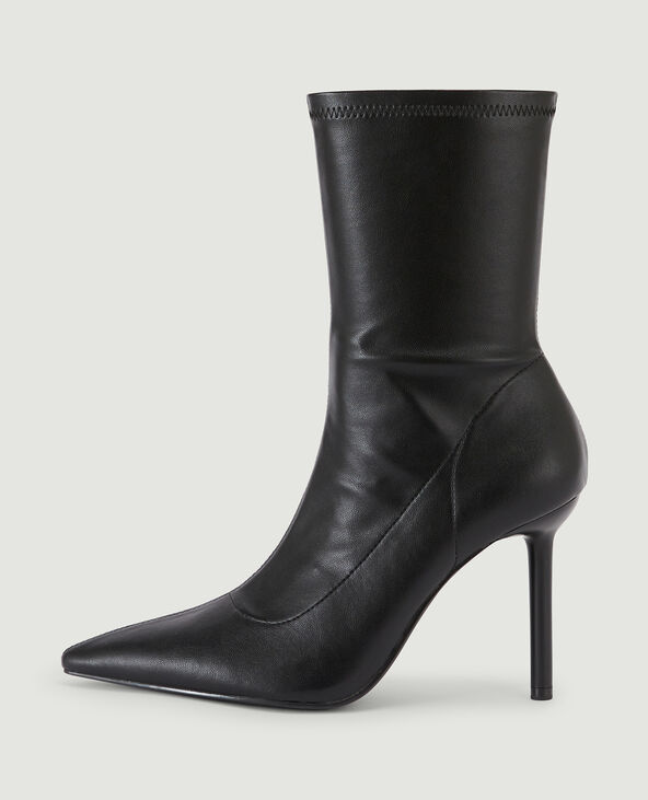 Bottes courtes bouts pointus noir - Pimkie