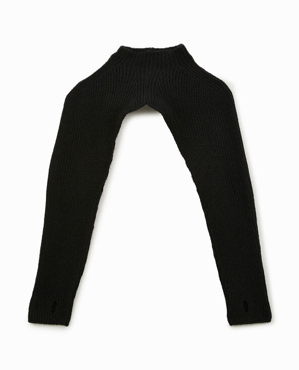 Pull chauffe-épaules en grosse maille noir - Pimkie