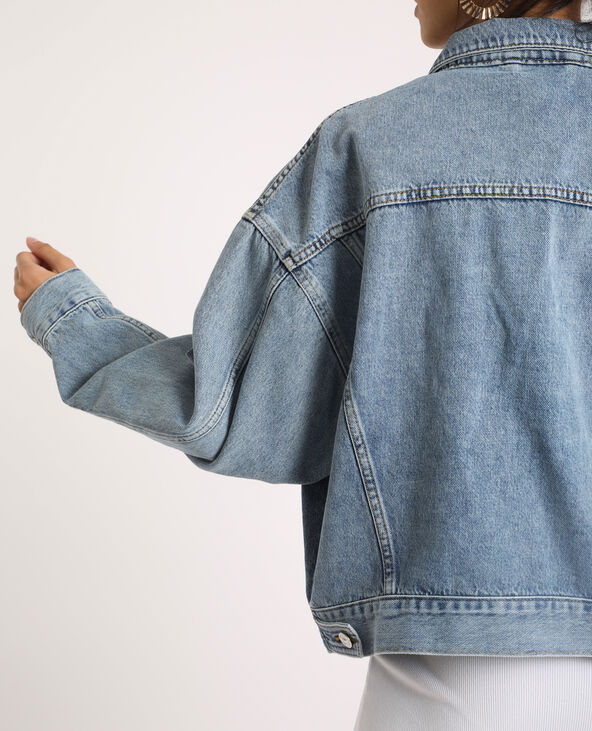 Veste en jean oversized Jean stoned - Pimkie
