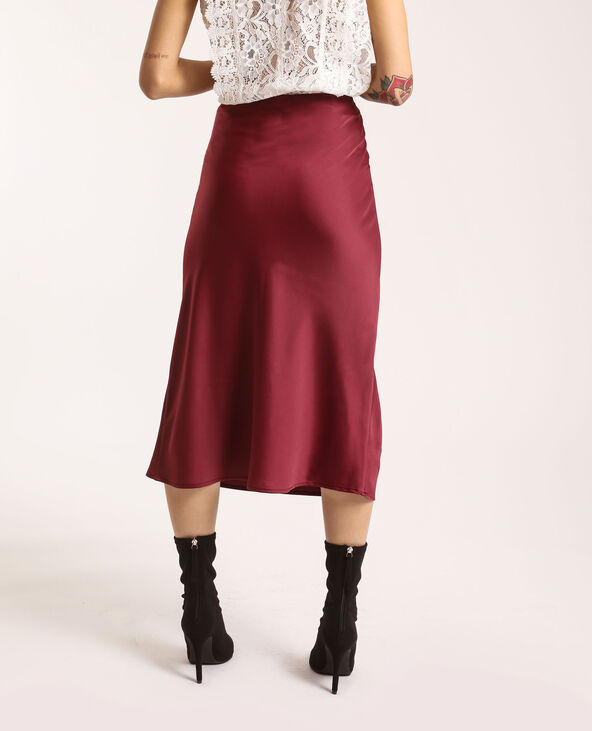 Jupe midi satinée rose - Pimkie
