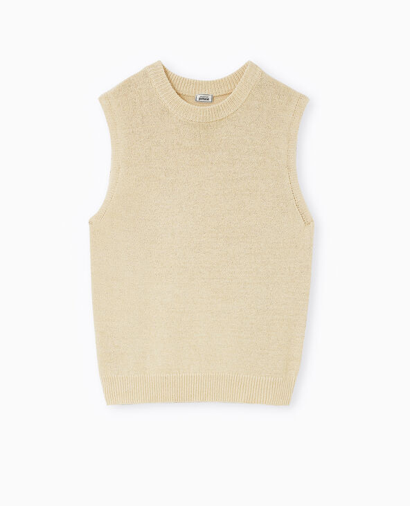 Pull sans manches beige - Pimkie