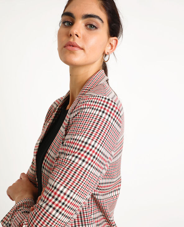 Blazer à carreaux beige - Pimkie