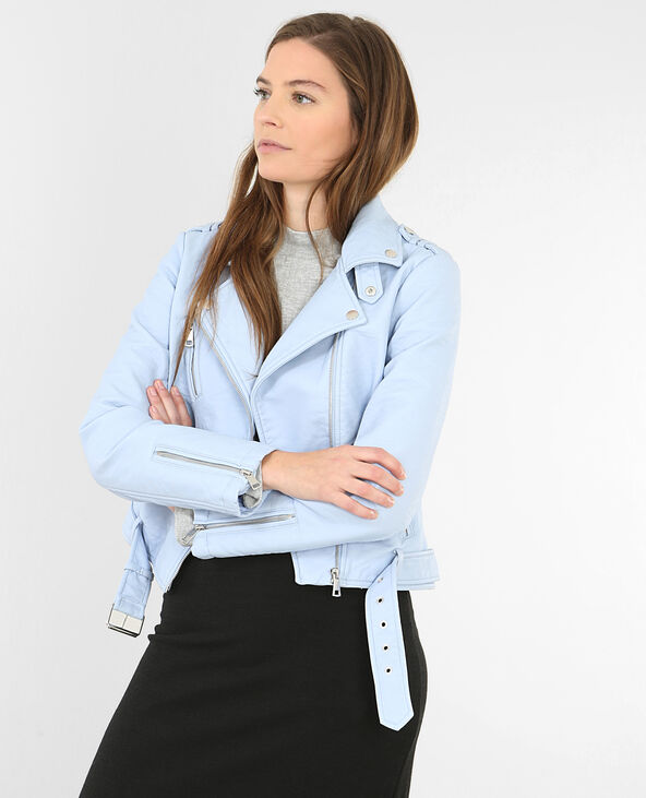 Veste biker bleu - Pimkie