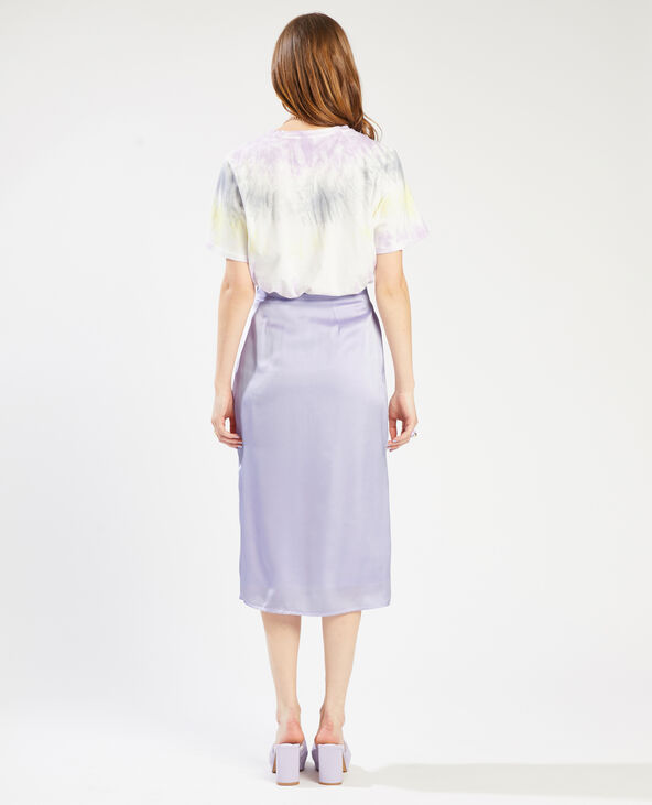 Jupe longue satinée lilas - Pimkie