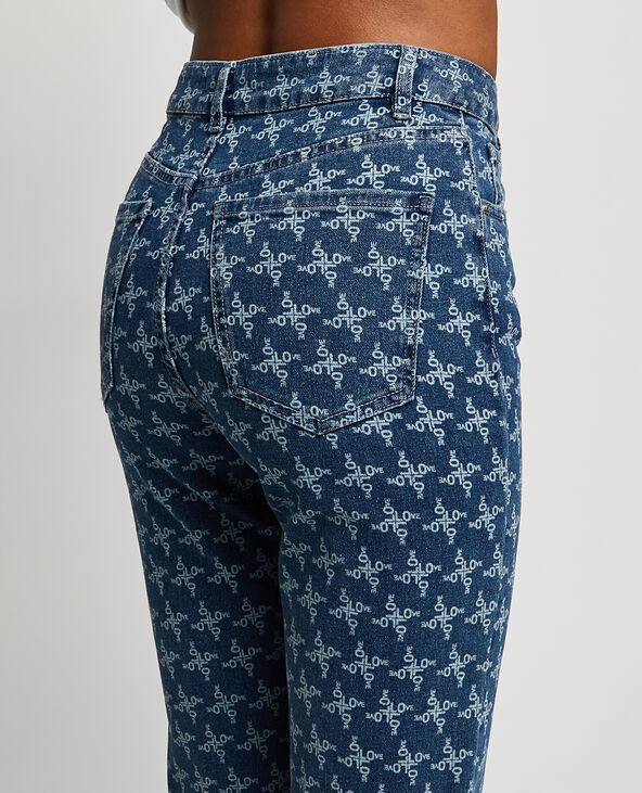 Jean flare taille haute bleu - Pimkie