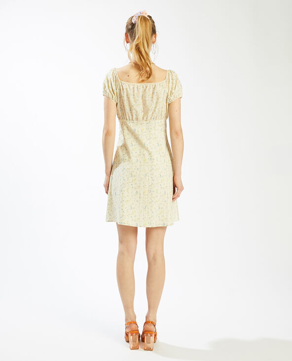 Robe courte forme empire blanc - Pimkie