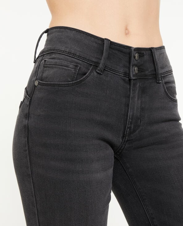 Jean skinny push up avec double bouton noir - Pimkie