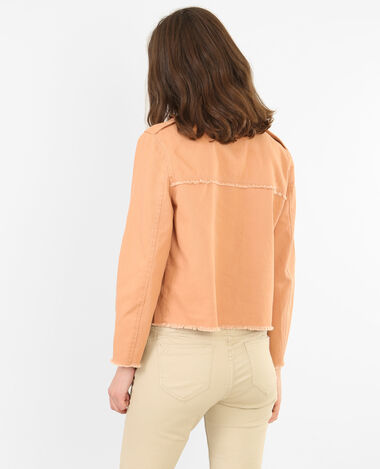 Veste denim couleur vieux rose - Pimkie