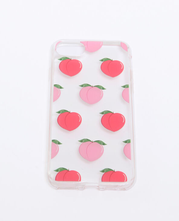Coque imprimé pêches compatible Iphone orange - Pimkie