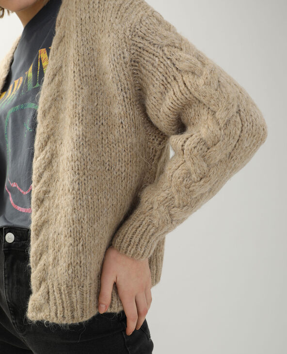 Gilet grosse maille beige 2025