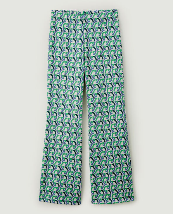 Pantalon flare en maille vert olive - Pimkie