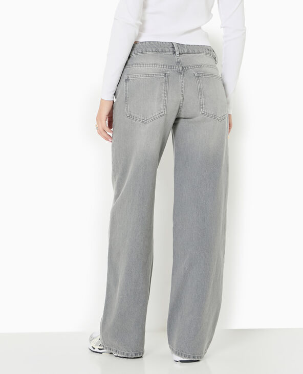 Jean droit taille basse blanc - Pimkie