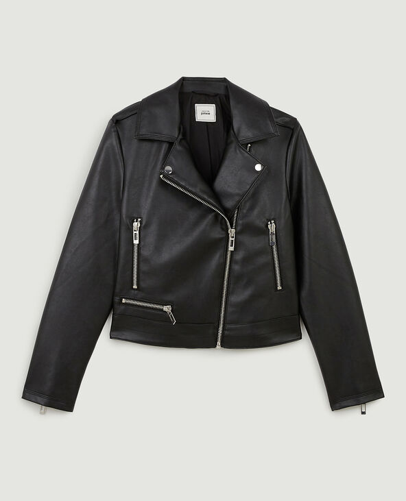 Blouson biker noir - Pimkie
