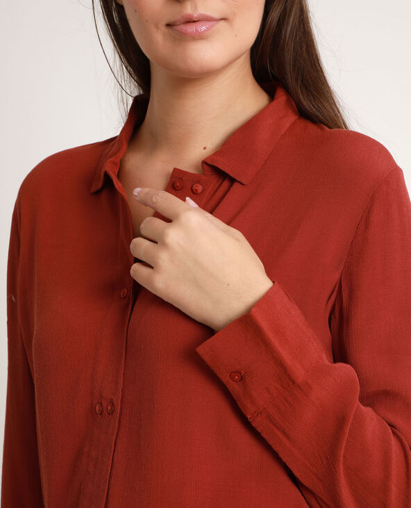 Chemise fluide marron - Pimkie