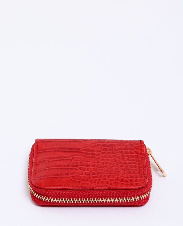 Porte-monnaie croco rose fuchsia - Pimkie