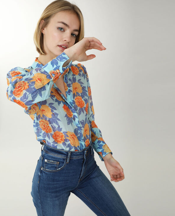 Chemise à fleurs noir - Pimkie