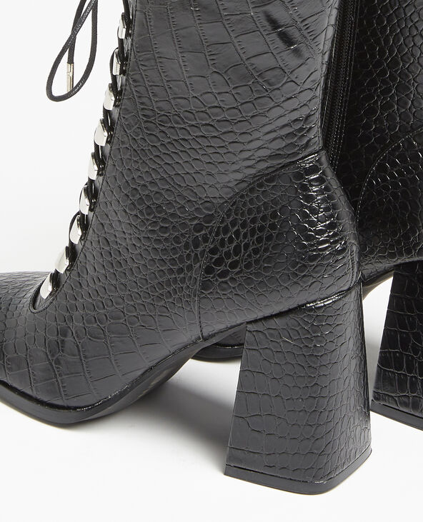 Bottines lacées noir - Pimkie