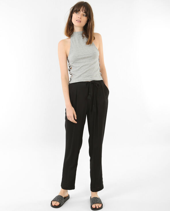 Cropped top sans manches gris chiné - Pimkie
