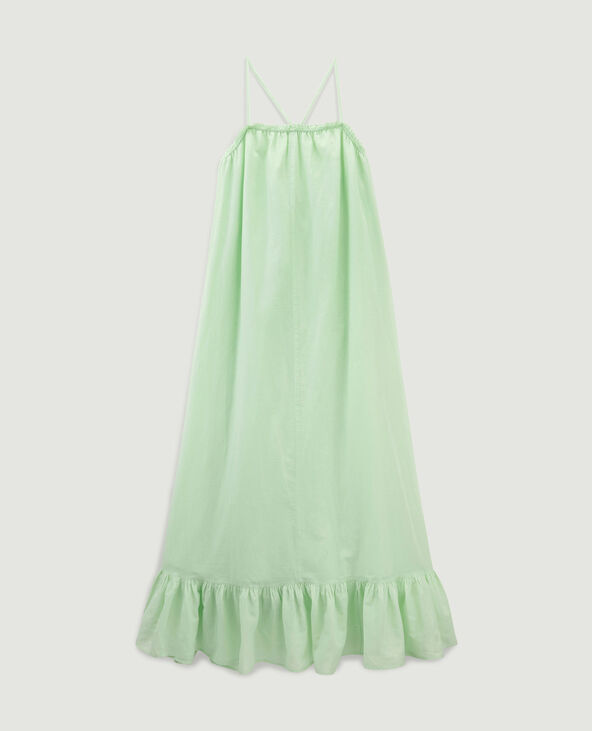 Robe longue à bretelles vert anis - Pimkie