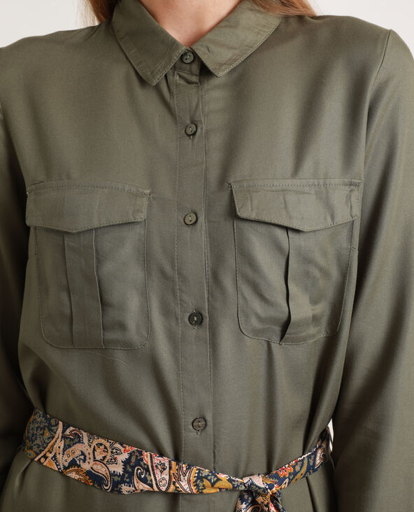 Robe-chemise fluide taupe - Pimkie
