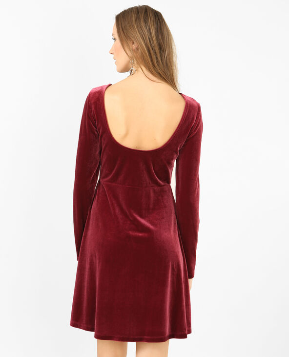 Robe velours bordeaux - Pimkie