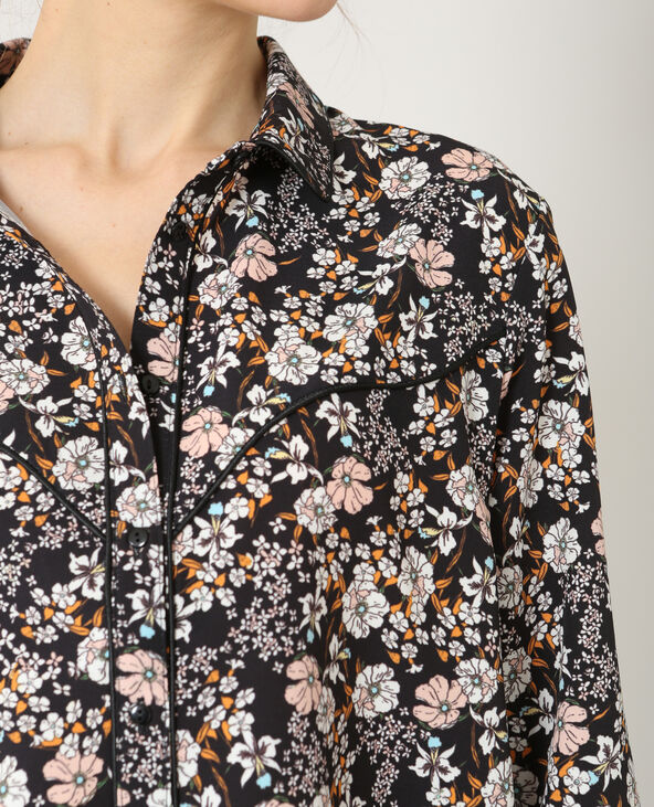 Chemise fleurie noir - Pimkie