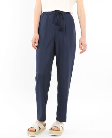 Pantalon fluide bleu marine - Pimkie