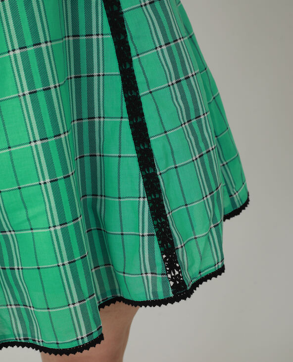 Robe à carreaux vert - Pimkie