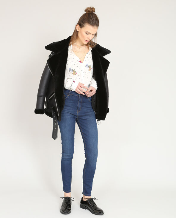 Jean skinny taille haute bleu marine - Pimkie