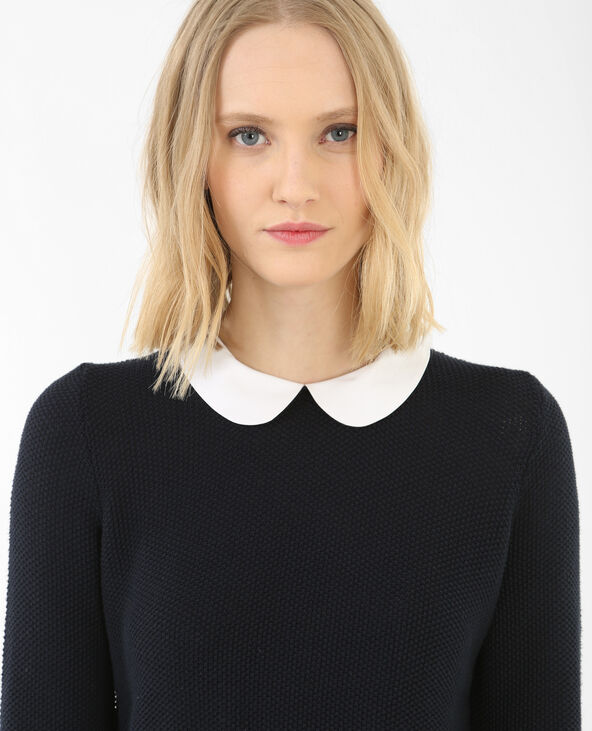 Pull col claudine bleu marine - Pimkie
