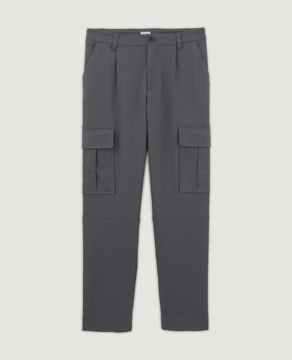 Pantalon cargo uni gris foncé - Pimkie