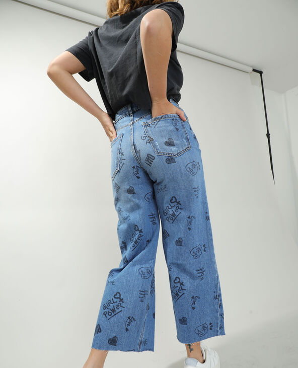 Jean hot sale avec ecriture