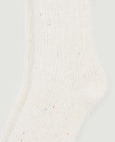 Paire de chaussettes poilues blanc - Pimkie