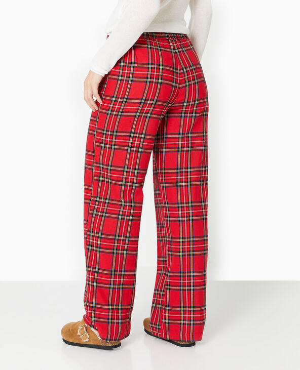 Pantalon de pyjama à carreaux rouge - Pimkie