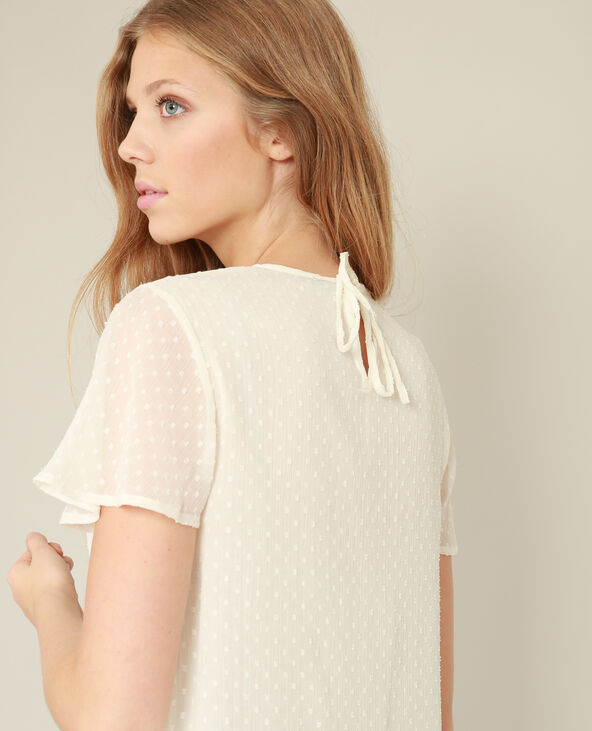 Blouse plumetis blanc - Pimkie