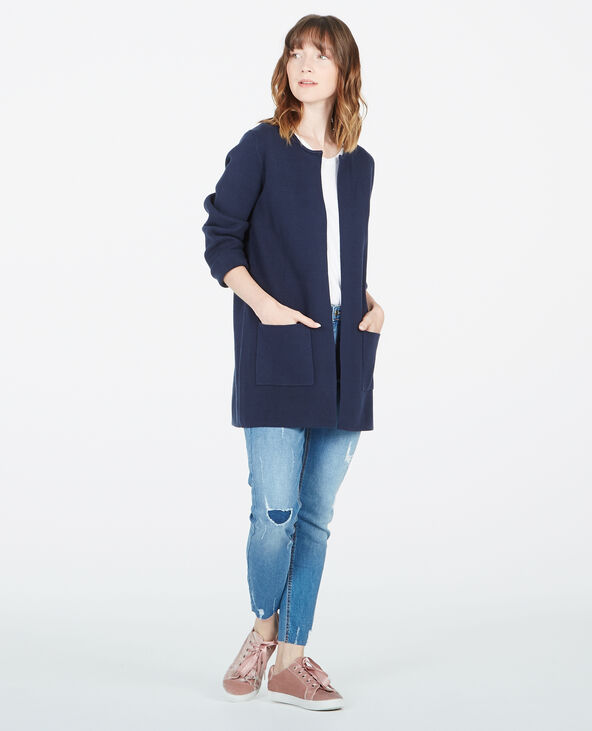 Gilet à col bateau bleu marine - Pimkie